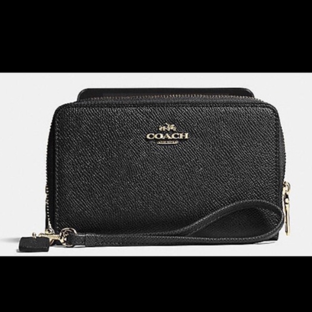 ISO: Coach black double zip phone wristlet wallet